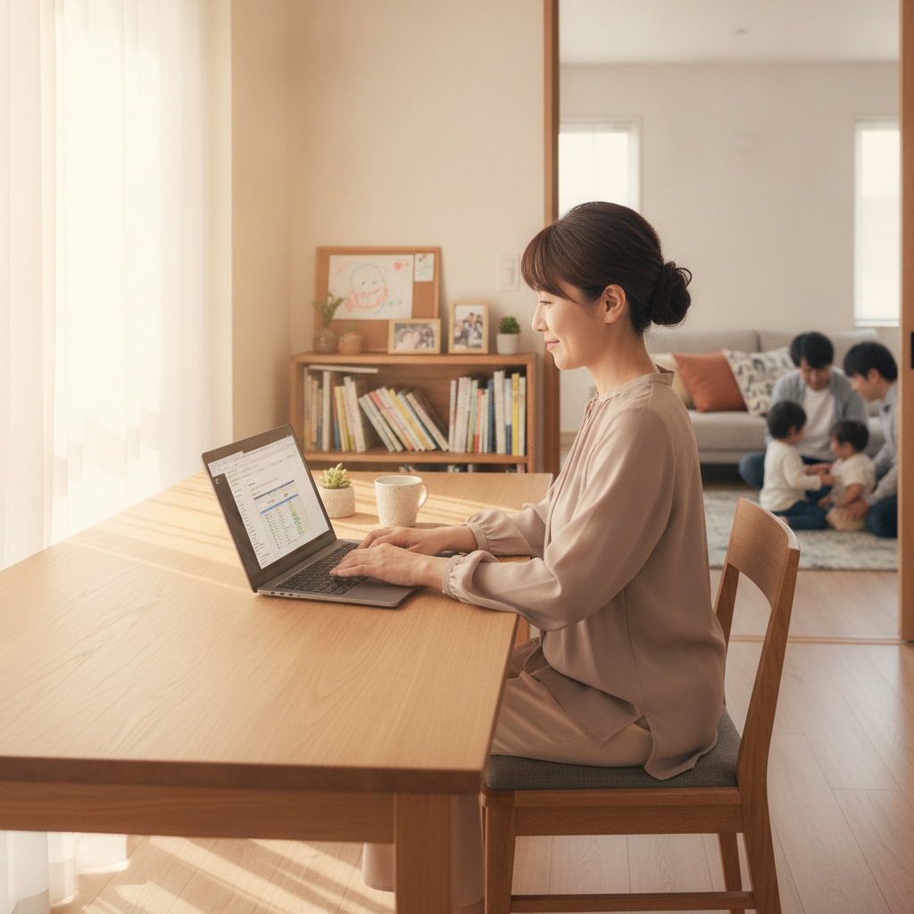 【40代主婦の私でもできた！家族を大切にしながら始める、おっとり在宅ワークの日々】